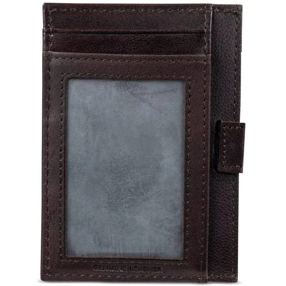 Kenneth Cole Reaction Mens Wallet Brown‎ Leather RFID Protection